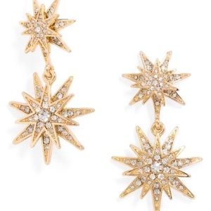 BaubleBar Starburst Celestial Earrings Rhinestone & Gold